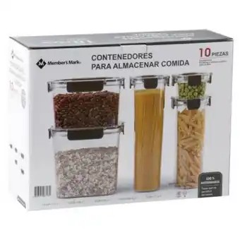 Set de contenedores member's mark 10 pzas