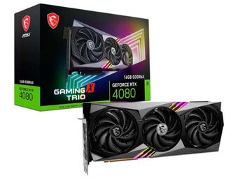 PCEL Tarjeta de video nvidia geforce rtx 4080 msi gaming x trio, 16gb gddr6x, 1xhdmi, 3xdisplayport, pci express 4.0. oferta