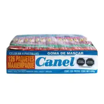 Goma de mascar canel's con 126 pzas