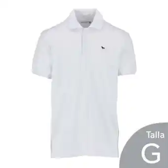 Playera tipo polo para caballero modern amusement talla g blanco