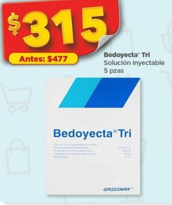 Bodega Aurrerá Bedoyecta Tri Solución Inyectable 5 pzas oferta