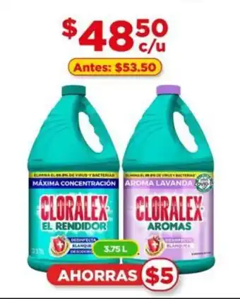 Bodega Aurrerá Cloralex El Rendidor / Aromas 3.75L oferta