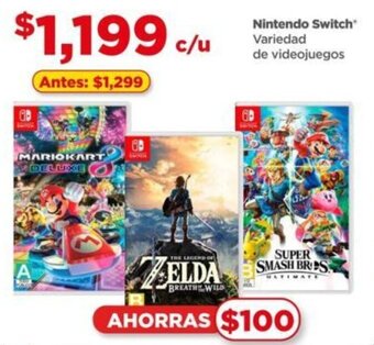 Bodega Aurrerá Nintendo Switch Variedad de Videojuegos oferta