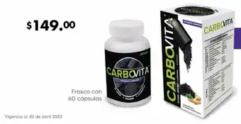Farmacias Similares Carbovita Suplemento Alimentico 60 cápsulas oferta