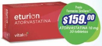 Vitales Eturion Atorvastatina 30 tabletas
