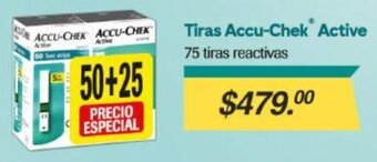 Farmacias Similares Tiras Accu-Chek Active 75 tiras reactivas oferta