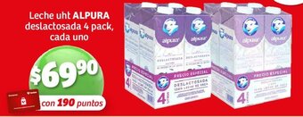 Soriana Híper Leche UHT ALPURA Deslactosada 4 pack oferta