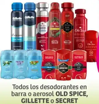 Soriana Híper Old SPice, Gillette o Secret Todos Los Desodorantes en Barra o Aerosol oferta