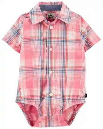 Pañalero a cuadros con botones al frente oshkosh b'gosh