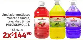 Soriana Híper Precíssimo Limoiador Multiusos Manzana Canela, Lavanda o Limón 2x10L oferta