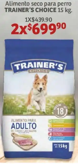 Soriana Híper Trainer's Choice ALimento Seco para Perro 2x15kg oferta