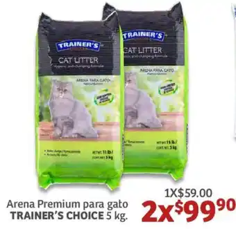Soriana Híper Trainer's Choice Arena Premium para Gato 2x5kg oferta