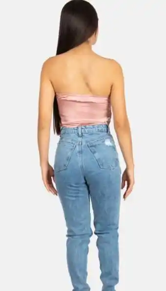 Blue Colash Top strapless satín oferta