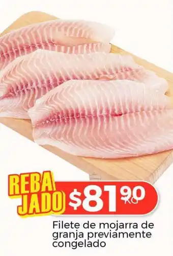 HEB Filete de Mojarra de Granja Previamente Congelado x kg oferta