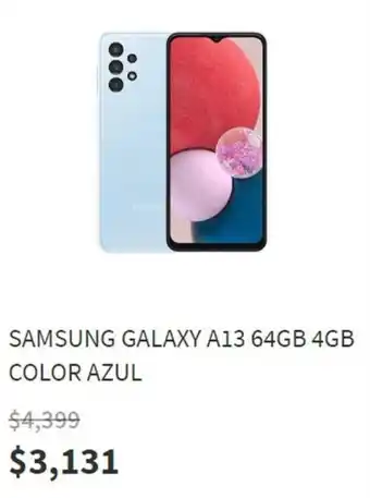 Elektra Samsung Galaxy A13 64GB 4GB RAM Azul oferta
