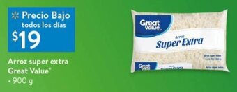 Walmart Arroz Super Extra Great Value 900g oferta