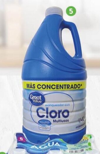 Walmart Blanqueador con Cloro Great Value 4L oferta