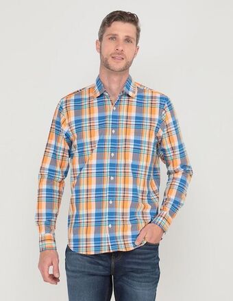 Liverpool Camisa casual polosur de algodón manga larga para hombre oferta