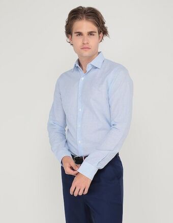Liverpool Camisa de vestir nautica de algodón manga larga para hombre oferta