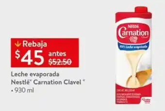 Walmart Leche Evaporada Nestlé Carnation Clavel 930ml oferta