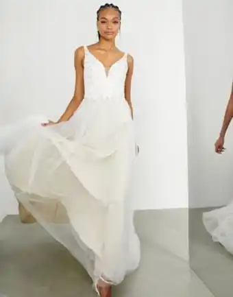 ASOS Asos edition eugenie beaded lace plunge wedding dress oferta