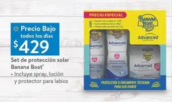 Walmart Set de Protección Solar Banana Boat oferta