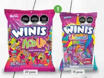 Walmart Variedad de Dulces Winis 20 pzas/ 15 pzas oferta