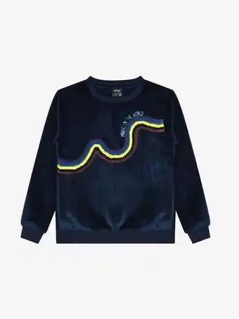 Cuidado con el Perro Sudadera velour arcoíris oferta