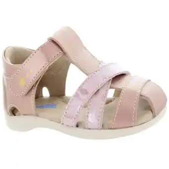 Sears Sandalia liberty niña con velcro 12-15 oro rosado mini burbujas oferta