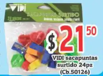 Vidi Sacapuntas Surtido 24 pz