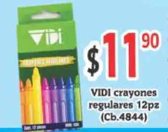 Vidi Crayones Regulares 12 Pz