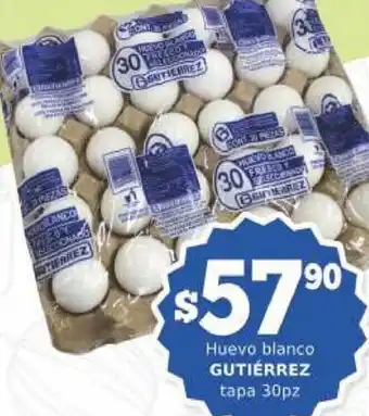 Super Gutiérrez Huevo Blanco Gutiérrez Tapa 30opz oferta