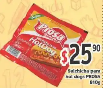 Salchicha Para Hot Dogs Prosa 810g