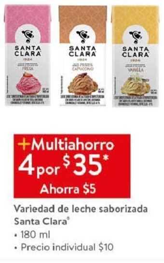 Walmart Variedad de Leche Saborizada santa Clara 4x180ml oferta