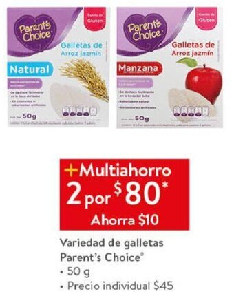 Walmart Variedad de Galletas Parent's Choice 50g oferta