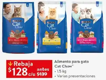 Walmart ALimento para Gato Cat Chow 1,5kg oferta