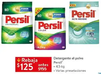 Walmart Detergente el Polvo Persil 4,5L oferta