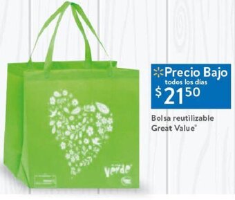 Walmart Bolsa Reutilizable Great Value oferta