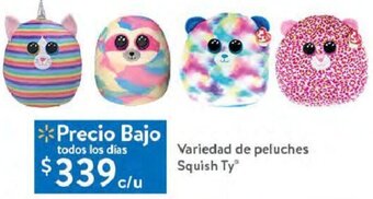 Walmart Variedad de Peluches Squish Ty oferta