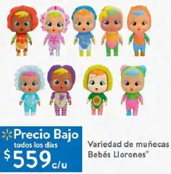 Walmart Variedad de Muñecas Bebés Llorones oferta