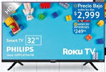 Walmart Philips Smart TV 32" oferta