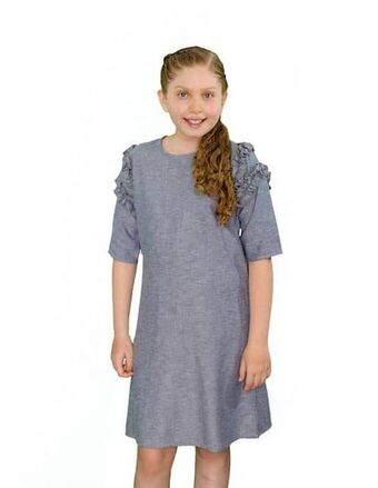 Suburbia Vestido carana manga corta con cierre para niña oferta