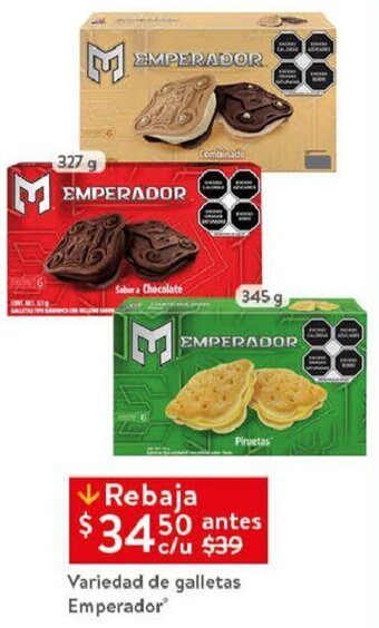 Walmart Variedad de Galletas Emperador oferta