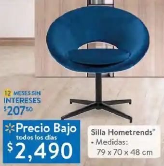Walmart Silla Hometrends 79 x 70 x 48cm oferta