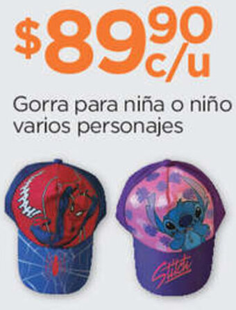 Chedraui Gorra para Niña o Niño Varios Personajes oferta