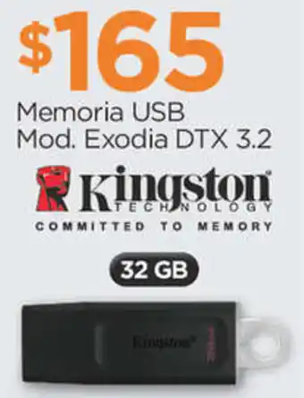 Kingston Memoria USB Mod. Exodia DTX 3,2