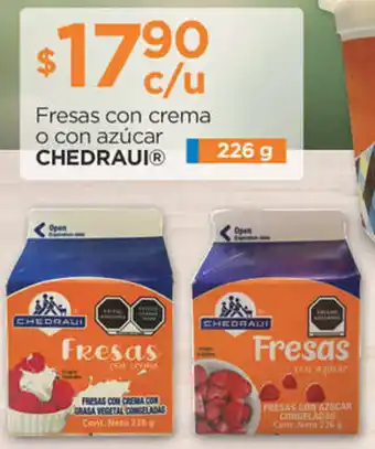 Chedraui Chedraui Fresas con Crema o Con Azúcar 226g oferta
