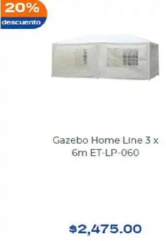 Chedraui Gazebo Home Line 3x 6m ET-LP-060 oferta