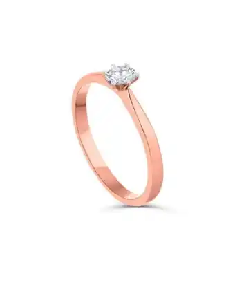 Joyerías Bizzarro Solitario de oro rosa 14k con 21pts de diamante corte oval (si2) (h) oferta