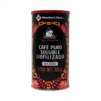 Café soluble member's mark lata 300 g